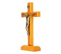 Crucifijo Católico, Crucifijo De Madera Con Base Para Hogar Para Escritorio Para Iglesia