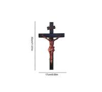 Crucifix Easter Cross Resin Ornament Jesus Cross Statue Religious Office Decorative Ornament Home Church Hang Wall Decoration