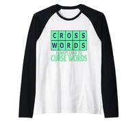 Crucigramas Crucigramas Conducen a Palabras de maldición Rompecabezas Camiseta Manga Raglan