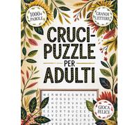 Crucipuzzle Per Adulti: Libro In Caratteri Grandi Per Anziani