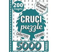Crucipuzzle per Adulti: Parole Intrecciate |200 Enigmi - 5000 Parole da Trovare | Libro n°1 | Caratteri Grandi & Formato 21,5 X 27,9 cm ideal per ... le vacanze & per appassionati di Enigmistica
