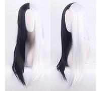 Cruella De Vil Kuila Half Black Half a Hundred Curly Cosplay Wig and Bungo Stray Dog OneSize YN346