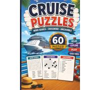 Cruise Puzzles: 60 Screen-Free Word Search, Crossword, and Unscramble Puzzles for Cruise Vacation | Travel Puzzle Games and Brain Teasers | Free Time ... 9 in, 122pgs | Gift for Vacation and Friends