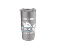 Cruisin Cruising Through Life Together tee Honeymoon Cruise Vaso térmico de acero inoxidable de doble pared