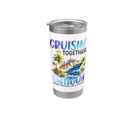 Cruisin Juntos Antigua Ship Dolphin Vacaciones Vaso térmico de acero inoxidable de doble pared