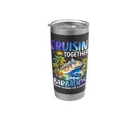 Cruisin Juntos Barbados Ship Dolphin Vacaciones Vaso térmico de acero inoxidable de doble pared