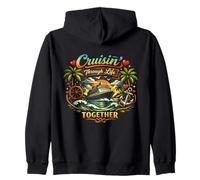Cruisin 'Through Life Together Cruise Vacaciones para recién Casados Sudadera con Capucha