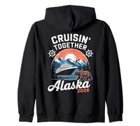 Cruisin Together Alaska 2026 Retro Aventura Crucero Alaska Sudadera con Capucha