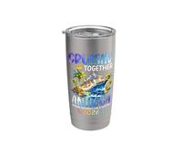 Cruisin Together Antigua 2026 Ship Dolphin Vacaciones Vaso térmico de acero inoxidable de doble pared