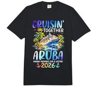 Cruisin Together Aruba 2026 Ship Dolphin Vacaciones Comfort Colors Adult Heavyweight T-Shirt