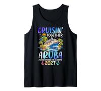Cruisin Together Aruba 2027 Ship Dolphin Vacaciones Camiseta sin Mangas