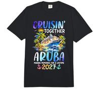 Cruisin Together Aruba 2027 Ship Dolphin Vacaciones Comfort Colors Adult Heavyweight T-Shirt