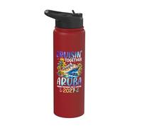 Cruisin Together Aruba 2027 Ship Dolphin Vacaciones Stainless Steel Insulated Water Bottle