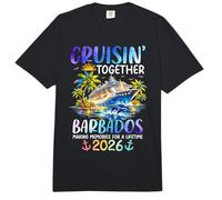 Cruisin Together Barbados 2026 Ship Dolphin Vacaciones Comfort Colors Adult Heavyweight T-Shirt