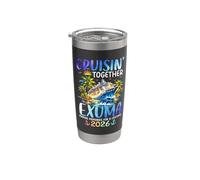 Cruisin Together Exuma 2026 Crucero Delfines Vacaciones Vaso térmico de acero inoxidable de doble pared