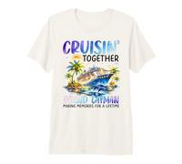 Cruisin Together Gran Caimán Crucero Delfines Vacaciones Camiseta Premium