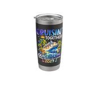 Cruisin Together Guadalupe 2027 Ship Dolphin Vacaciones Vaso térmico de acero inoxidable de doble pared