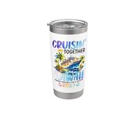 Cruisin Together Hawaii 2027 Crucero de vacaciones con delfines Vaso térmico de acero inoxidable de doble pared