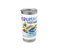 Cruisin Together Hawaii Crucero Delfín Vacaciones Vaso térmico de acero inoxidable de doble pared