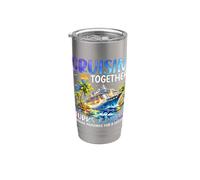 Cruisin Together Islas Turcas y Caicos Vaso térmico de acero inoxidable de doble pared