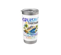 Cruisin Together Islas Vírgenes 2027 Ship Dolphin Vacaciones Vaso térmico de acero inoxidable de doble pared