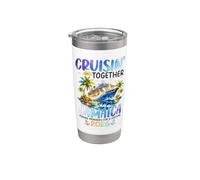 Cruisin Together Jamaica 2026 Ship Dolphin Vacaciones Vaso térmico de acero inoxidable de doble pared