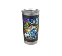 Cruisin Together Jamaica 2026 Ship Dolphin Vacaciones Vaso térmico de acero inoxidable de doble pared