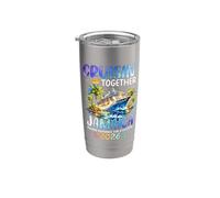 Cruisin Together Jamaica 2026 Ship Dolphin Vacaciones Vaso térmico de acero inoxidable de doble pared
