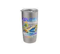 Cruisin Together Martinica 2027 Ship Dolphin Vacaciones Vaso térmico de acero inoxidable de doble pared