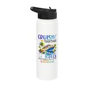 Cruisin Together St. Kitts 2026 Crucero de vacaciones con delfines Stainless Steel Insulated Water Bottle