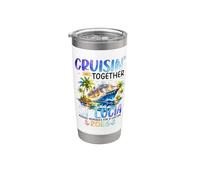 Cruisin Together St Lucia 2026 Ship Dolphin Vacaciones Vaso térmico de acero inoxidable de doble pared