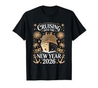 Cruising hacia El Año Nuevo 2026 Crucero Feliz Año Nuevo Camiseta