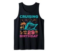 Cruising Into My 29th Birthday Squad Vacaciones en Crucero Camiseta sin Mangas