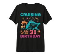 Cruising Into My 31st Birthday Squad Vacaciones en Crucero Camiseta Premium