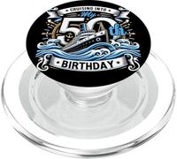 Cruising Into My 50th Birthday T-Shirt Cruise PopSockets PopGrip para MagSafe