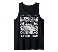 Cruising Into My Birthday - Camiseta divertida de crucero Sea You There Camiseta sin Mangas