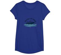 Cruising Is My Therapy Vacation Lover Ocean Getaway Quote Camiseta, Niñas, Azul Real, S