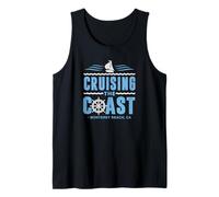 Cruising The Coast Monterey Beach California Velero Camiseta sin Mangas