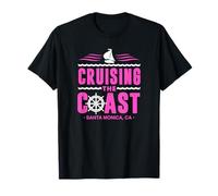 Cruising The Coast Santa Mónica California Sail Boat Captain Camiseta