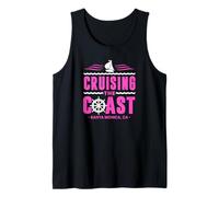Cruising The Coast Santa Mónica California Sail Boat Captain Camiseta sin Mangas