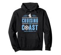 Cruising The Coast Santa Mónica California Sail Boat Captain Sudadera con Capucha