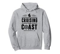 Cruising The Coast Santa Mónica California Sail Boat Captain Sudadera con Capucha
