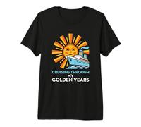 Cruising Through My Golden Years Jubilado Vacacionista Camiseta Premium