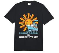 Cruising Through My Golden Years Jubilado Vacacionista Comfort Colors Adult Heavyweight T-Shirt