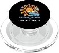 Cruising Through My Golden Years Jubilado Vacacionista PopSockets PopGrip para MagSafe