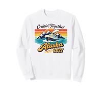 Cruising Together Alaska 2027 Gráfico de navegación por glaciares Sudadera