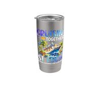Cruising Together Santa Lucía Ship Dolphin Vacation Vaso térmico de acero inoxidable de doble pared