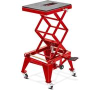 Cruizer - Caballete central hidráulico elevador moto cross trial enduro de metal de color rojo para mantenimiento, carga máxima 135 kg.
