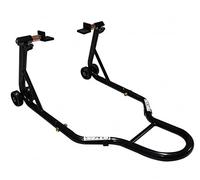 Cruizer - Caballete trasero con fijaciones de placa para moto con barras de refuerzo laterales ajustables y 4 ruedas inferiores