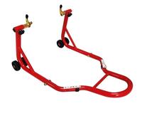 Cruizer - Caballete trasero para moto Aprilia BMW Buell con fijaciones de horquilla ajustables, reforzado y ruedas de goma debajo